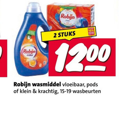  robijn wasmiddel 2 10 color stuks inclusie vloeibaar klein wasbeurten 