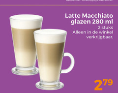  koffieglazen 2 279 latte macchiato glazen ml stuks 
