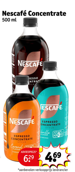  nescafe koffieconcentraat 16 500 concentrate ml espresso style vanilla flavour servings nutri score jo caramel 