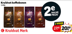  kruidvat huismerk koffiebonen 1 2 4 8 2099 kilo espresso dark roast grains cafe crema aroma halve 1kg arabica merk melange robusta 