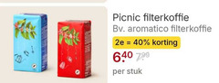 picnic koffie 40 filterkoffie aromatico 2e stuk 