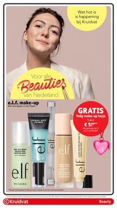  1 2 25 33 50 80 beauties nederland make up power grip primer hot happening kruidvat jelly tasje t.w.v. glow melting lip vanilla soft serve stay all night micro fine setting mist to wear elf oz ml halo liquid filter booster for radiant skin liquide pour peau radieuse eye kassabon www.kruidvat.nl 2e halve artikel combinatie beauty 