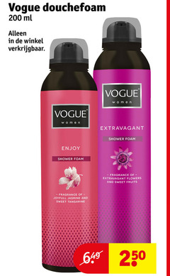  200 250 vogue douchefoam ml women enjoy shower foam fragrance joyfull jasmine and sweet extravagant flowers fruits 