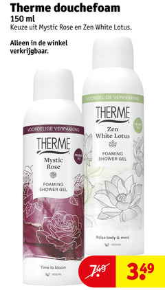  150 therme douchefoam ml mystic rose zen white lotus foaming shower gel time to bloom relax body mind 