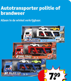  autotransporter politie brandweer super engineering car police transporter 00 3 truck small cars 