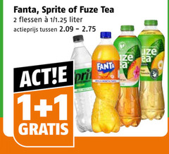  fuze tea sprite fanta frisdrank ice 1 2 flessen liter actieprijs 