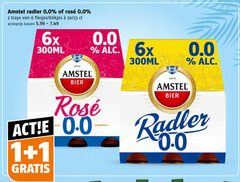  amstel radler bier 1 2 6 10 1870 0.0 rosee trays blikjes 30 33 actieprijs 5.99 6x 300ml brouwer 