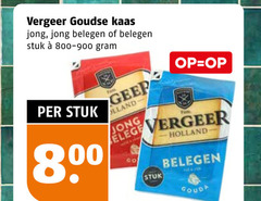  vergeer kaas goudse jong belegen stuk holland gouda 
