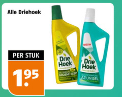  driehoek stuk drie hoek vloeibare groene zeep schoonmaak azijn gel 