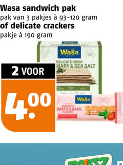 klik op dit plaatje voor een vergroting en voor vergelijkbare aanbiedingen gerelateerd aan
2 3 wasa sandwich pak delicate crackers pakje crisp mary sea salt basil 2 3 wasa sandwich pak delicate crackers pakje crisp mary sea salt basil