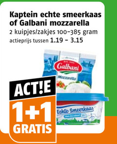  galbani mozzarella smeerkaas 1 2 kuipjes zakjes actieprijs 