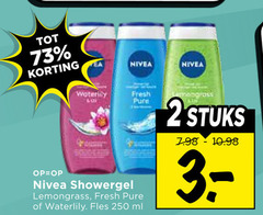  2 250 nivea waterlily fresh showergel lemongrass fles ml stuks 