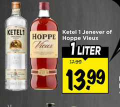  1 ketel1 hoppe vieux ketel jenever 1liter 