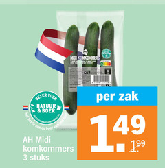  snackkomkommer 3 31 midi komkommers beter natuur boer stuks zak 