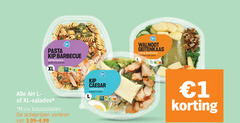  1 80 pasta kip barbecue barbecuesaus paprika mais peterselie xl caesar caesardressing aardappel croutons salades m.u.v varieeren l walnoot geitenkaas honing tijmdressing appel spine lever 