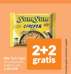  yum noodles 2 chicken asian cuisine flavour contents inhoud varieeren productvarianten combineren 