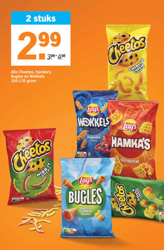 klik op dit plaatje voor een vergroting en voor vergelijkbare aanbiedingen gerelateerd aan
2 stuks cheetos bugles wokkels chipito cheese flavour nibbit sticks nutri score tri paprika original lays nacho goals your 2 stuks cheetos bugles wokkels chipito cheese flavour nibbit sticks nutri score tri paprika original lays nacho goals your
