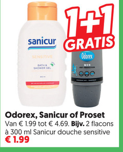  proset sanicur odorex deodorant douchegel hairspray 1 2 300 sensitive bath shower gel men dry protection ml douche 