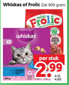  frolic whiskas kattenvoer hondenvoer 100 zak 1 mini naturally irresistible tonijn stuk 2 99 