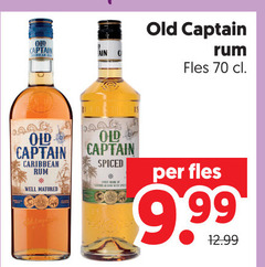  old captain rum fles caribbean spiced well matured 
