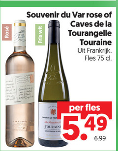  rose witte wijn rosee souvenir du caves la fris wit tourangelle touraine frankrijk fles tour les sauvignon 