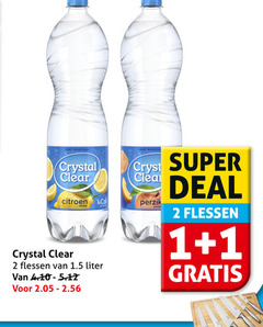  crystal clear fruitdrank 1 2 koolzuur citroen flessen liter super deal perzik 