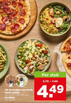  verse pizza salade keuken schalen stuk 
