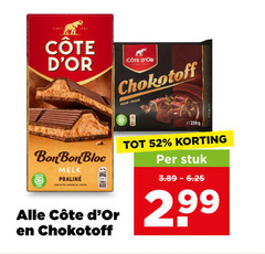  cote d or chokotoff chocolade noir puur bon bloc melk praline stuk 