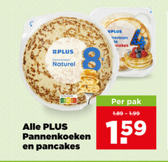  plus huismerk pannenkoeken naturel le cakes pancakes pak 