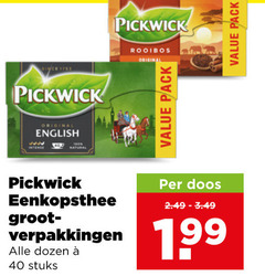  pickwick thee 23 40 100 since rooibos original pack english natural eenkopsthee dozen stuks doos 