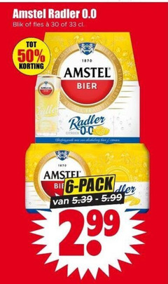  amstel radler bier 6 30 33 50 1870 0.0 blik fles citroen pack der 