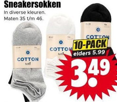 klik op dit plaatje voor een vergroting en voor vergelijkbare aanbiedingen gerelateerd aan
10 35 46 sneakersokken kleuren maten cotton pack hell bell elders 5 99 10 35 46 sneakersokken kleuren maten cotton pack hell bell elders 5 99