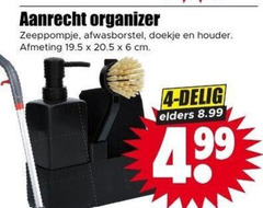  4 6 aanrecht organizer zeeppompje afwasborstel doekje houder cm delig elders 