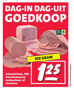  100 dag beter leven schouderham blik boterhamworst varkenslever leverkaas beschikbaar 