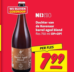  korenaar speciaalbieren 750 nix18 dochter barrel aged blond fles ml 