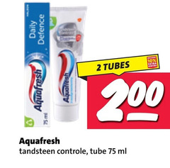  aquafresh tandpasta 2 10 200 daily defence tubes tandsteen controle tube ml 