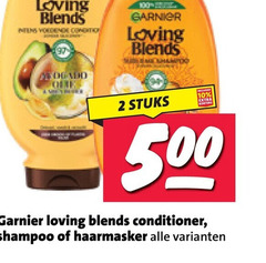  2 10 500 loving blends conti garnier stuks conditioner shampoo haarmasker 