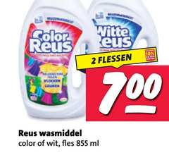  color reus witte wasmiddel 2 700 flessen wit fles ml 
