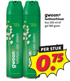  gwoon luchtverfrisser 180 250 lelietjes dalen bus ml gel stuk 