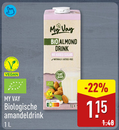  soja melk 1 label l my bio almond drink added sugar naturally lactose free biologische nutri score plant based 