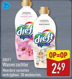  dreft wasverzachter adoucissant romantic rose ultimate care gentle white meerdere wasbeurten 