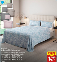  25 novitesse verkoelend dekbedovertrek katoen polyester instopstrook effect coolmax vezels ca. cm 2x 
