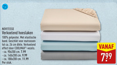 26 100 novitesse verkoelend hoeslaken polyester elastische band matrassen ca. cm dikte effect coolmax vezels stuk 