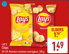  lays chips 100 200 cheese onion flavour naturel quality ingredients elders nutri score meerdere 