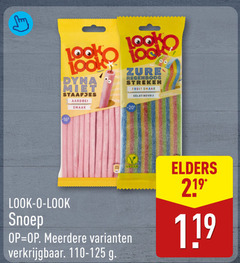 look-o-look snoep 219 staafjes aardbei zure regenboog meerdere 110-125 fruit gelatinevrij elders 