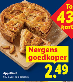  appeltaart 6 600 ca. personen goedkoper 
