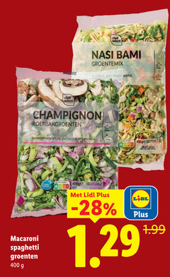  400 450 chef select nasi bami groentemix spitskool prei wortel champignon roerbakgroenten kastanjechampignons rode ui peterselie ge dora macaroni spaghetti groenten plant l 