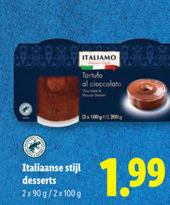klik op dit plaatje voor een vergroting en voor vergelijkbare aanbiedingen gerelateerd aan
2 90 100 cioccolato chocolate mousse dessert 2x 100g italiaanse stijl desserts 2 90 100 cioccolato chocolate mousse dessert 2x 100g italiaanse stijl desserts