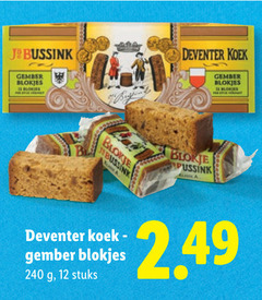  12 240 bussink gember bloks blokje koek blokjes stuks 
