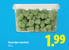  snoep 300 groentjes menthol 